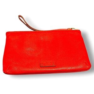 Red Leather Fossil Clutch Bag Like New